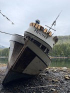 An image of one of the 27 vessels being removed from Metlakatla 